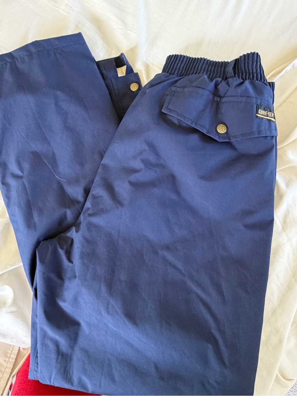 Vintage Tourney Navy Blue Gore-Tex Track Pants Size L 32x33